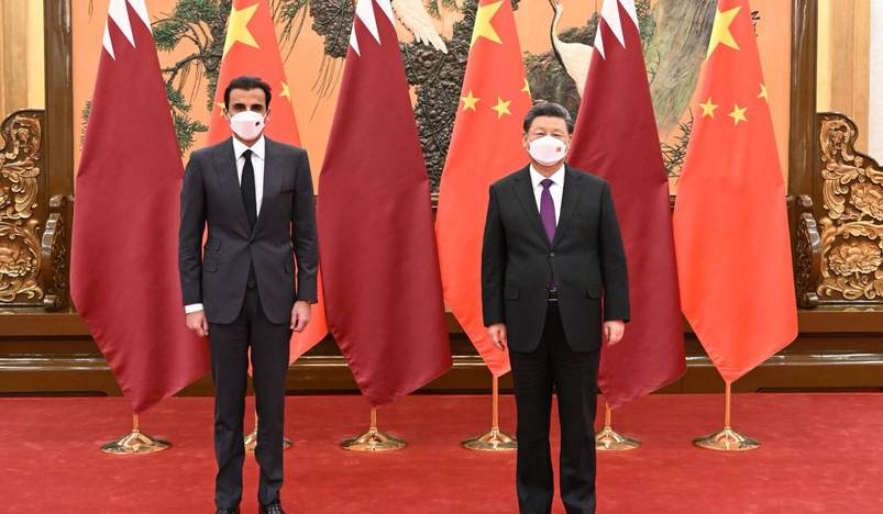 Qatar Amir with Xi Jinping